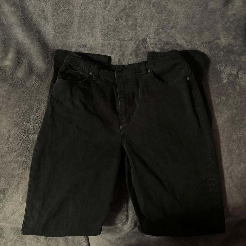 Gloria Vanderbilt Black High-Waisted Straight Leg Jeans
